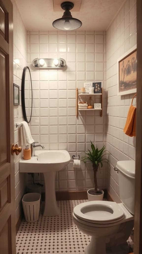 A simple bathroom with minimal decorations and a clean design.