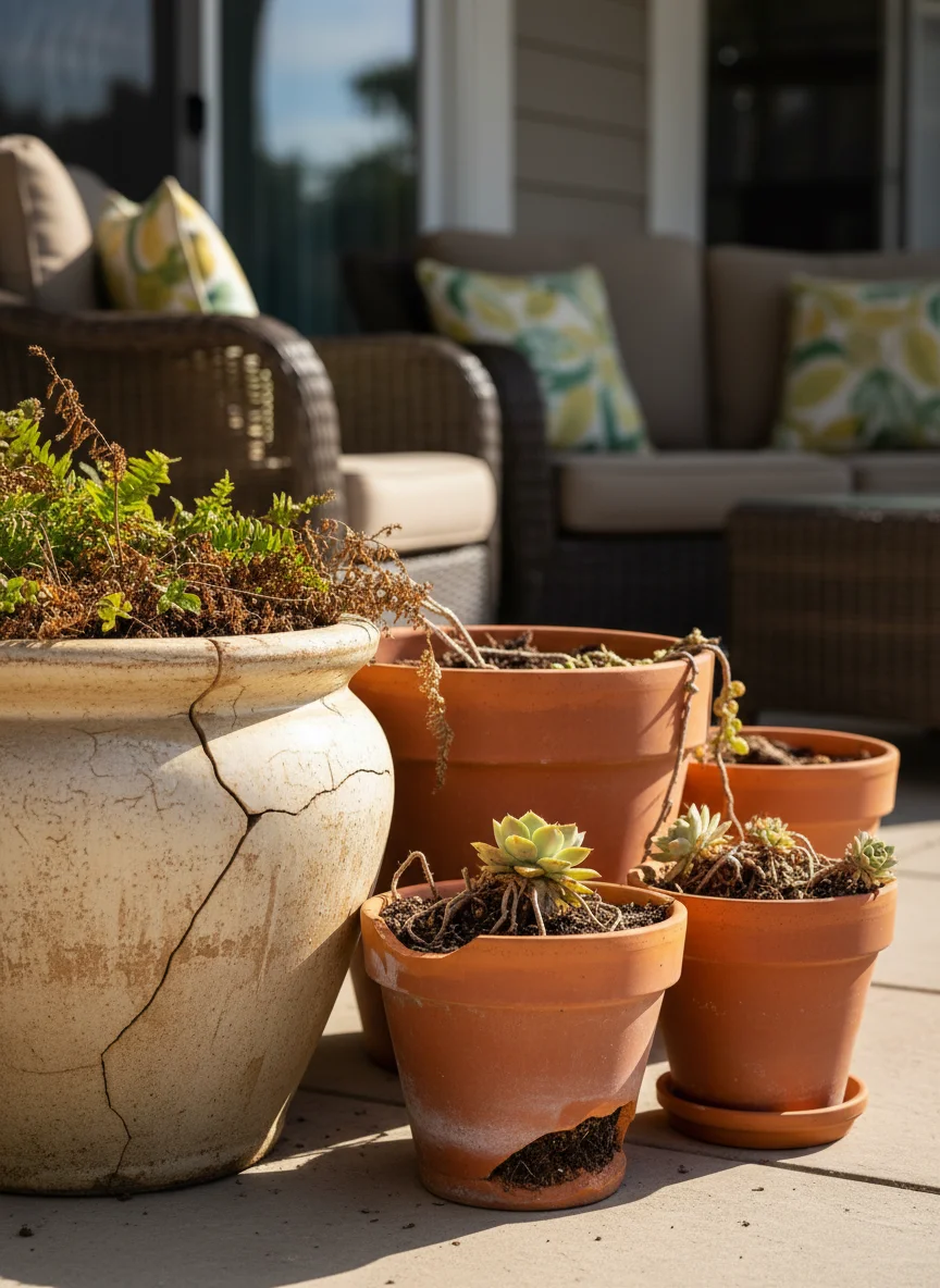 Chipped or Cracked Planters