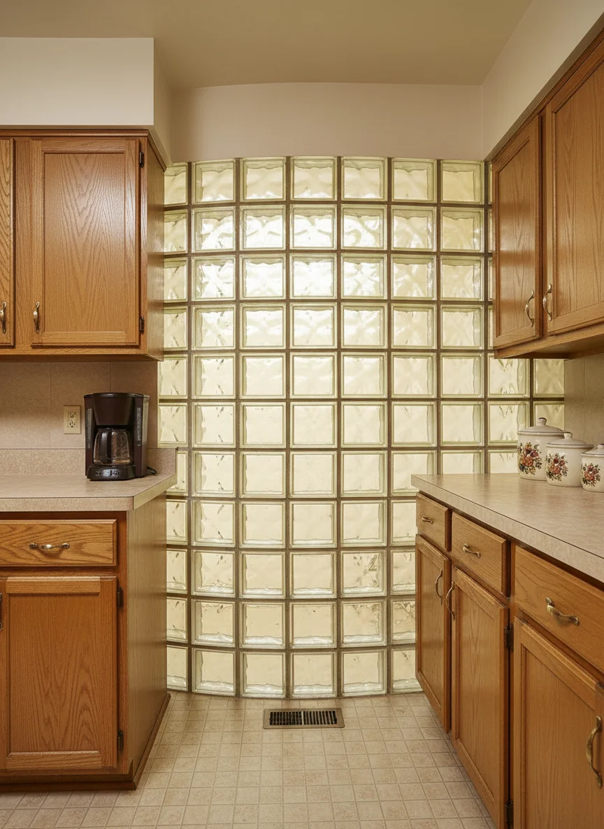 Dated Glass Block Walls