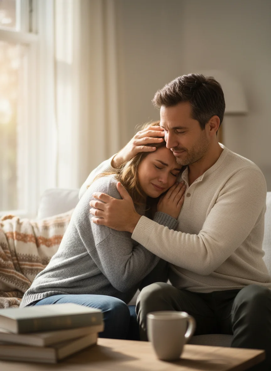 He Comforts You When You're Upset