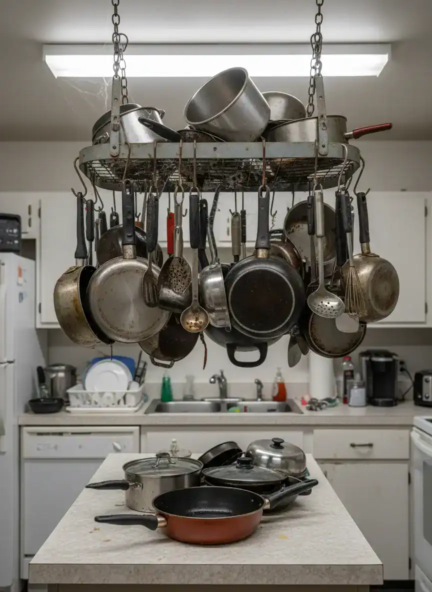 Excessive or Dirty Pot Racks