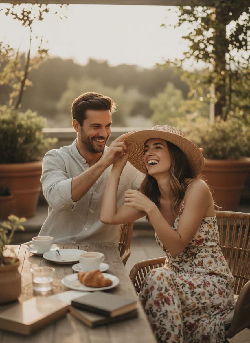 He Acts Goofy or Playful Around You