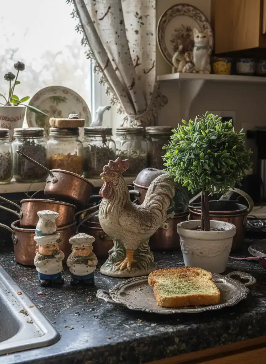 Overabundance of Knick-Knacks Collecting Grease and Dust