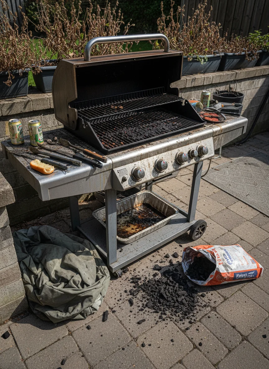 Dirty Grill or BBQ Area