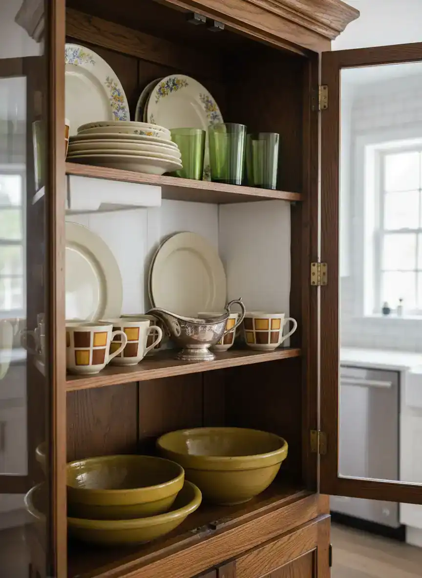 Outdated or Mismatched Dishware on Display