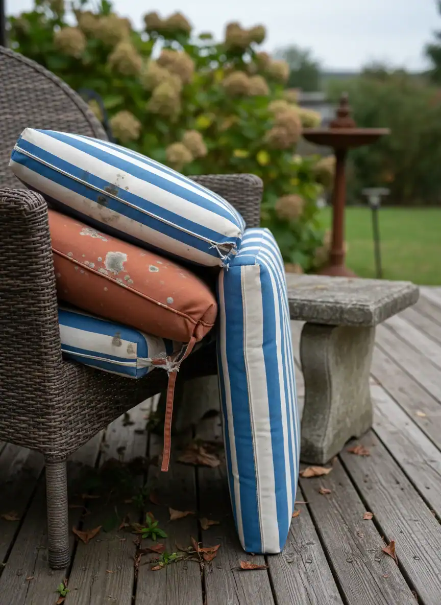 Weather-Beaten Outdoor Cushions