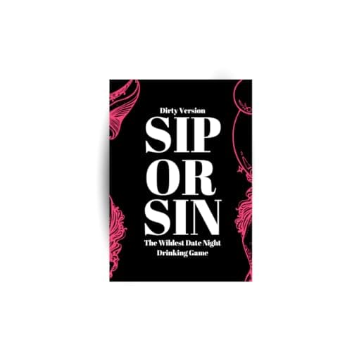 Sip Or Sin Drinking Couple Game - Freaky Couples Game for Romantic Date Night, Anniversary & Valentine's Day Gift. 114 Spicy Dares & Questions