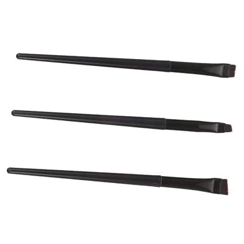 VICASKY 3pcs Flat Angled Eyeliner Brushes Set Soft Dual-Use Makeup Tools for Precise Eyebrow and Eye Liner Application for Makeup Artists and Beauty Enthusiasts