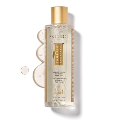 SKIN&CO Truffle Therapy Essential Face Toner with Niacinamide & AHA, Pore Minimizing for Oily, Dry & Sensitive Skin Types, Alcohol-Free Moisturizing Formula, 6.8 FL OZ, Made in Italy