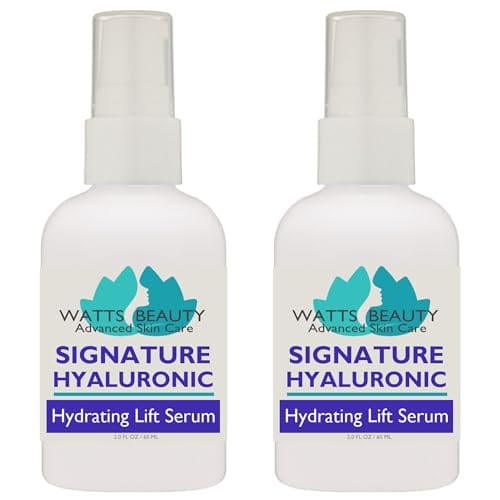 Watts Beauty Signature 100% Pure Hyaluronic Acid Wrinkle Serum - Best for Fine Lines, Dull Skin, Quick Hydration - No Alcohol, Parabens, or Fillers - Made in USA