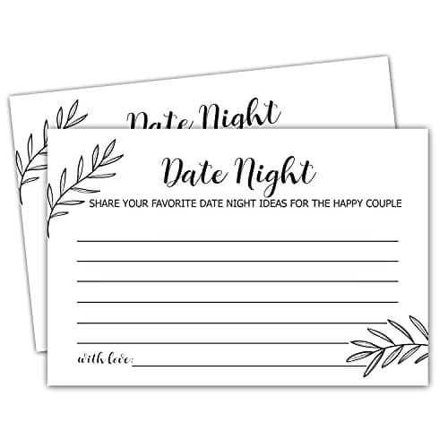 None Brand, Date Night Ideas Cards, 50 Cards, Perfect for The Bride and Groom, Husband, Wife, Boyfriend, Girlfriend, Anniversary 4In x 6In, M 05, White