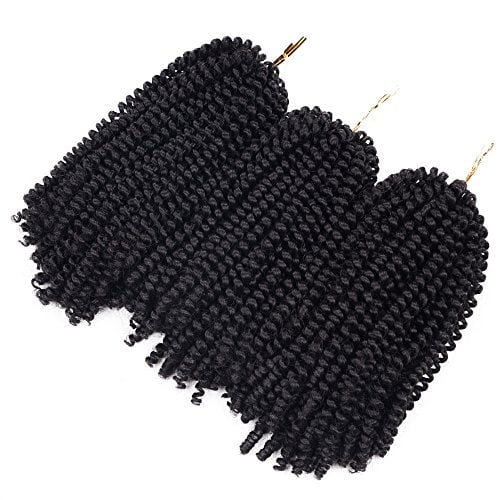 Beyond Beauty Spring Twist Crochet Hair 90strands 8 Inch Fluffy Spring Twists Braiding,Spring Twist Crochet Braids Bomb Twist Crochet Hair for Black Women(#2)