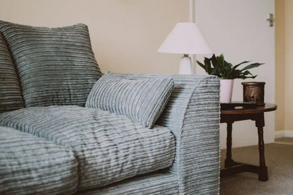 A plush, comfortable sofa in a relaxed living room