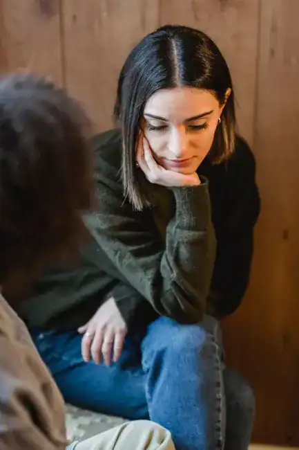 A woman listening with empathy
